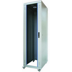 60F-42-68-39GY Шкаф серверный для ЦОД RACKLAN 600*800*42U (2020 мм), стеклянная дверь, ножки