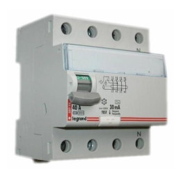 Устройство защитного отключения Legrand TX3, 4 модуль, AC класс, 4Р, 40А/30мА (403009)