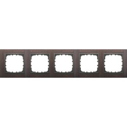 Рамка 5-постовая из натурального темного дерева (венге) Серия LK60 Экопласт, арт. 864545