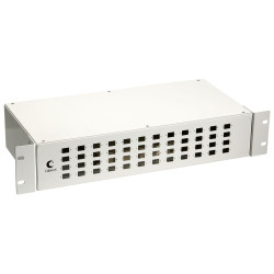 Бокс оптический Cabeus, портов: 48, SC (LC duplex), 2U, 485х200х88 (ШхГхВ), цвет: серый, (FO-19-48-SC)