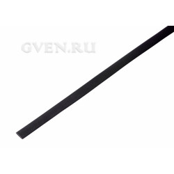 8.0 / 4.0 мм 1м термоусадка черная  REXANT