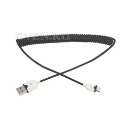 USB кабель универсальный microUSB шнур витой 1,5М черный REXANT