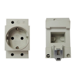 Розетка с заземляющим контактом на DIN-рейку, арт. Рар10-3-ОП