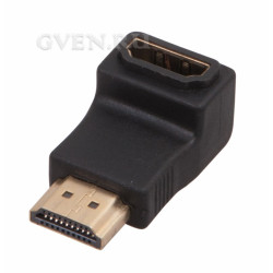 ПЕРЕХОДНИК  гн.HDMI - шт.HDMI  угловой  GOLD  REXANT
