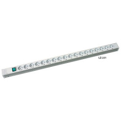 ZPAS WZ-LZ23-10-SU-000 (LZ-231) (Schuko) Блок розеток 19, 18 розеток с выключателем (длина 915 мм), арт. 68531