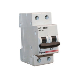LEGRAND 409208 Автоматический выключатель, серия DX3, С63A, 15kA, 2-полюсный