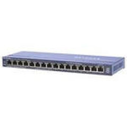 NETGEAR 16-port 10/100 Mbps switch with internal power supply (for rack-mount)