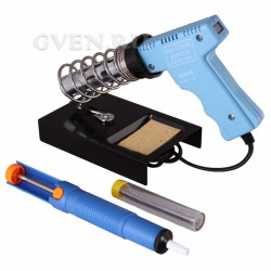 Набор для пайки (паяльник импульсный 30/70 Вт, оловоотсос, подставка, припой) (ZD-303-A) REXANT