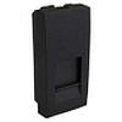 Накладка для розетки телефонной, компьютерной RJ, 45х22,5 мм (черный бархат) LK45, арт. 853108