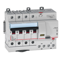 LEGRAND 407924 Автоматический выключатель, серия DX3, С6A, 10kA, 4-полюсный