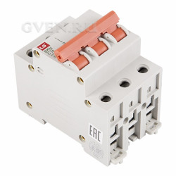 Автоматический выключатель BKN 3P C16A, тип C, 3 полюса, 6кА, 240/415В, номинальный ток 16A