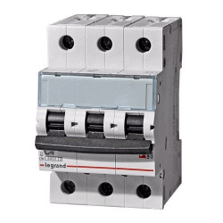 LEGRAND 407854 Автоматический выключатель, серия DX3, С4A, 10кА, 3-полюсный