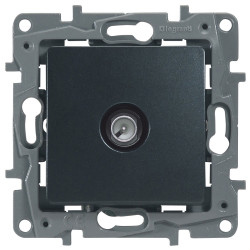 LEGRAND 672663 Модуль розетки TV проходной, 15дБ, 5-862 мГц, антрацит, ETIKA