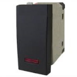 Выключатель с индикатором 45х22,5 мм (схема 1L) 16 A, 250 B (черный бархат) LK45, арт. 850308