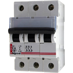LEGRAND 407855 Автоматический выключатель, серия DX3, С6A, 10кА, 3-полюсный