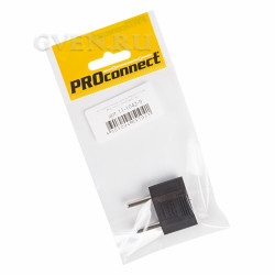 Сетевой переходник плоский "Тефаль" черный  PROCONNECT (ПАКЕТ БОБ) 1 шт
