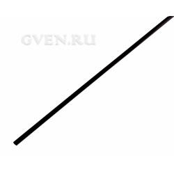 2.0 / 1.0 мм 1м термоусадка черная  REXANT