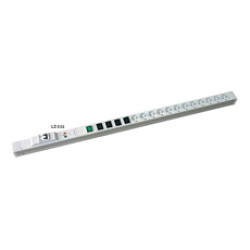 ZPAS WZ-LZ53-20-SU-000 (LZ-532) (Schuko) Блок розеток 19, 12 розеток + 4 IEC 320 C13, с индикатором, автоматом и фильтром (длина 1080 мм), арт. 68534