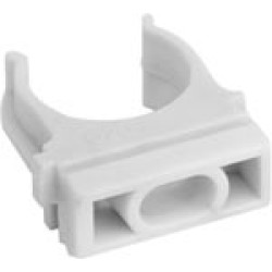 Крепёж-клипса (серая) D32м (в упаковке 100 шт) для монтажа гибких труб