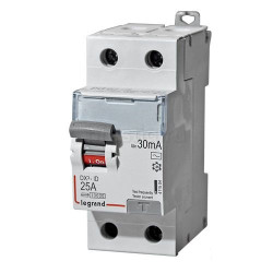 Устройство защитного отключения Legrand DX3, 2 модуль, А класс, 2Р, 25А/30мА (411554)