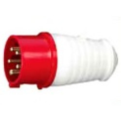 Прямая переносная вилка 3П+Н+З 16A 220–380 V IP44 Серия STANDARD Экопласт, арт. 81116 309.015