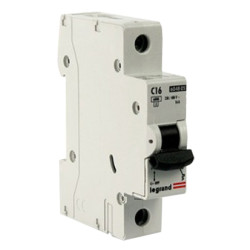 LEGRAND 409114 Автоматический выключатель, серия DX3, С16A, 25kA, 1-полюсный