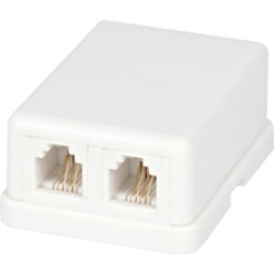 Корпус для внешней розетки на 2 порта RJ45/RJ12, арт. BK-2
