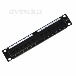 Патч-Панель 10" 12 гнёзд RJ-45  Cаt.5e Dual IDC  ( монтаж в стойку)  REXANT Патч-Панель 10" 12 гнёзд RJ-45  Cаt.5e Dual IDC  ( монтаж в стойку)  REXANT