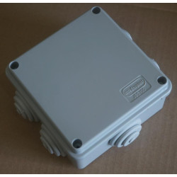 JBS100 Коробка огн. E110, о/п 100х100х55мм ,без галогена, ПВ-0, 6 вых., IP55, 3P, (0,15-2,5 мм²), цвет белый Экопласт