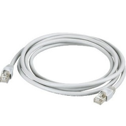 Шнур коммутационный экранированный RJ45/RJ45, cat.5е, PVC, 1м, серый, Legrand, арт. 051640