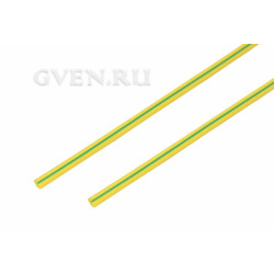 4.0 / 2.0 мм 1м термоусадка желто-зеленая  REXANT