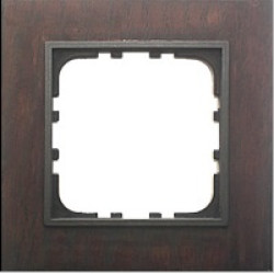 Рамка 1-постовая из натурального темного дерева (венге) Серия LK60 Экопласт, арт. 864145