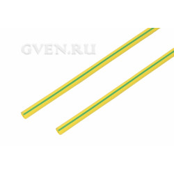 6.0 / 3.0 мм 1м термоусадка желто-зеленая  REXANT