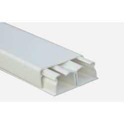 Мини-плинтус 40х16 с крышкой и перегородкой (цена за 1 метр), длина 2.1 м, арт. 030021