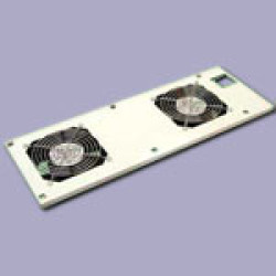 Модуль вентиляторный в шкаф 19 18U, 22U, 27U, 33U, 42U, 47U, 2 вентилятора, монтаж в крышу, термодатчик 35С, арт. МВ-400-2-С Gven