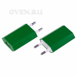 Сетевое зарядное устройство для iPhone USB (СЗУ) (1 000mA) зеленое