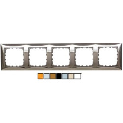 Рамка 5-постовая (блестящее серебро) LK60, арт. 864543 