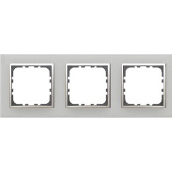 Рамка 3-постовая из натурального анодированного алюминия Серия LK60 Экопласт, арт. 864323 