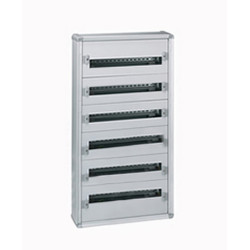 Щит электрический настенный Legrand XL3 160, навесной, IP43, 6х24мод., с клеммным блоком, цвет: серый, (металл)