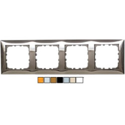 Рамка 4-постовая (серебристый металлик) LK60, арт. 864403