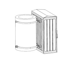 Комплект крепления Elbox, на стену, для шкафов шириной 600мм, пластик