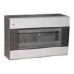 12472 EUROPA Бокс настенный на 12 автоматов с матовой дверцей серый (ABB)