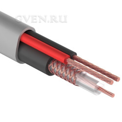 Кабель для видеонаблюдения КВК-В-2 + 2х0,75мм², 200м., серый  REXANT