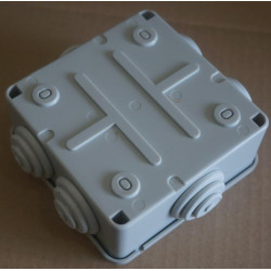 JBS100 Коробка огн. E110, о/п 100х100х55мм ,без галогена, ПВ-0, 6 вых., IP55, 3P, (0,15-2,5 мм²), цвет белый Экопласт