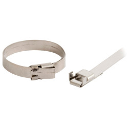 Стяжки кабельные стальные Cabeus, 6х130 мм, 100 шт, цвет: стальной