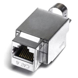 Модуль Вставка Keystone Jack RJ-45 (8P8C), кат.6, экранированная, Dual IDC, белая, арт. KJ2-8P8C-C6-90-SH-F-WH