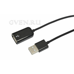 USB удлинитель  штекер USB A на гнездо USB A 2М черный