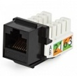 Модуль Вставка Keystone Jack RJ-45 (8P8C), кат.5e, Dual IDC, черная, арт. 8P8C-C5e-90-BK