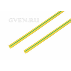 8.0 / 4.0 мм 1м термоусадка желто-зеленая  REXANT