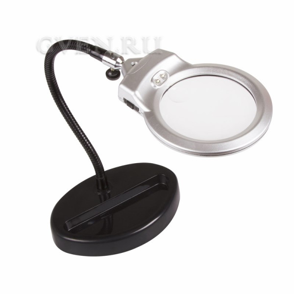 Купить Лупа х2.5, 90мм, с ложементом, LED подсветка REXANT 12-0257 SDS 12-0257 SDS